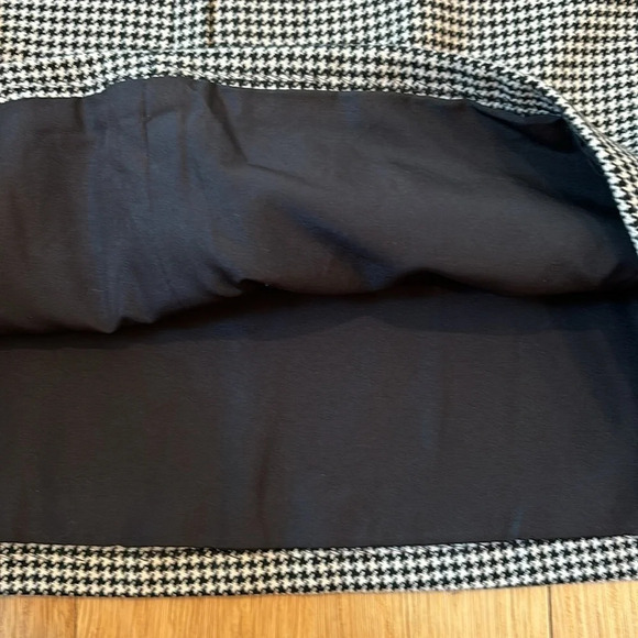H&M Mini Skirt Houndstooth Plaid Black White Retro Size 8 - Picture 5 of 7